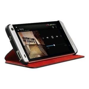 HOUSSE - CHAUSSETTE Etui One à rabat noir d'origine htc avec support HOUSSE - CHAUSSETTE Etui One à rabat noir d'origine htc avec support