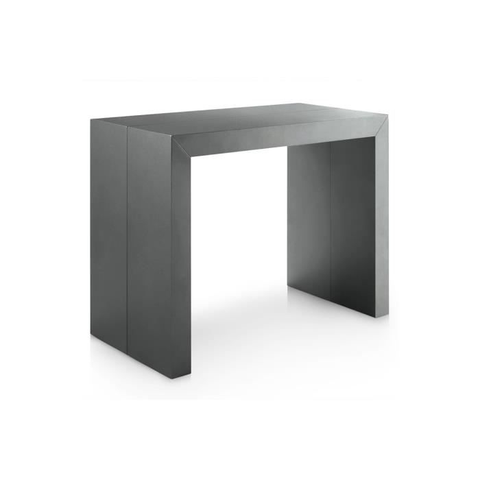 Table console extensible EXTENSE XL 4 rallonges blanche