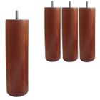 PIECES DETACHEES LITERIE 4 Pieds Cylindriques Merisier H.20cm