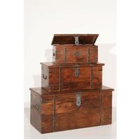 RODEZ Set de 3 coffres Indiens RODEZ Set de 3 coffres Indiens