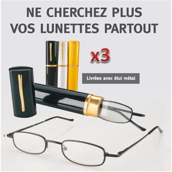 Ensemble de 3 loupe indice 150 avec 3 étuis Achat / Vente