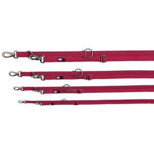 TRIXIE Experience Laisse réglable M?L: 2 m/20 mm rouge lie de vin pour chien