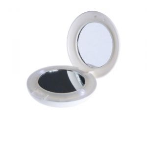 Miroir de Sac Lumineux 6,5 cm Blanc Achat / Vente miroir de poche