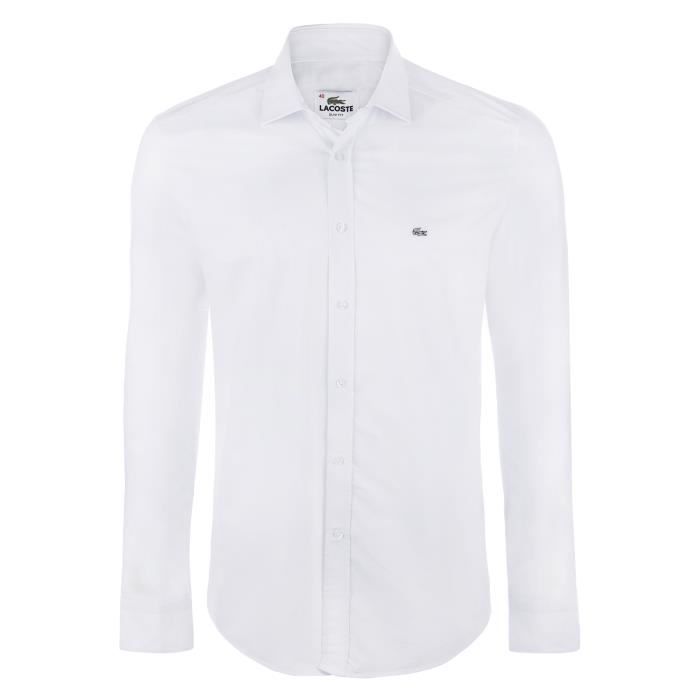 Chemise Lacoste Homme Blanche Slim Fit Blanche Achat / Vente chemise