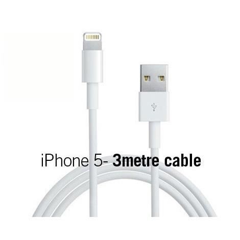 cable chargeur iphone 3 metres