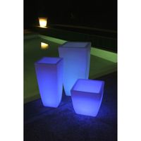 POT LUMINEUX - OBJET LUMINEUX  Pot lumineux BOREAL 70 cm blanc télécommandable