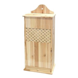 FRANDIS Huche ? pain double en bois pin massif 78,4x31x17cm marron