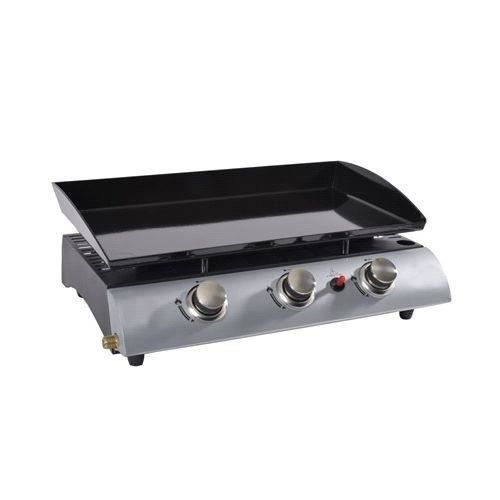 Plancha gaz sur chariot FINESTA 63 (2 brûleurs)  Barbecue et Plancha Pas Cher 