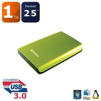 DISQUE DUR EXTERNE Verbatim Disque Dur USB3.0 1000Go Vert