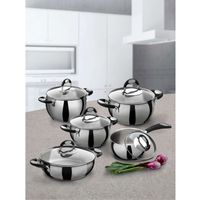 BATTERIE DE CUISINE  BIALETTI SET 10 PIECES BELLY POT