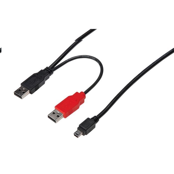 USB Yconnection cable. type mini B (5pin) 2xA M Achat / Vente