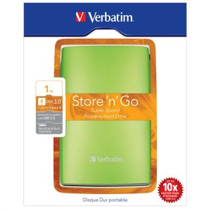 Verbatim Disque Dur USB3.0 1000Go Vert