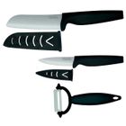 COUTEAU DE CUISINE - FEUILLE - COUPERET - FENDOIR PRADEL Set de 2 couteaux céramique + éplucheur