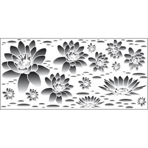 PLAGE Sticker déco - Nénuphar alu brossé1 Planche 46x100 cm