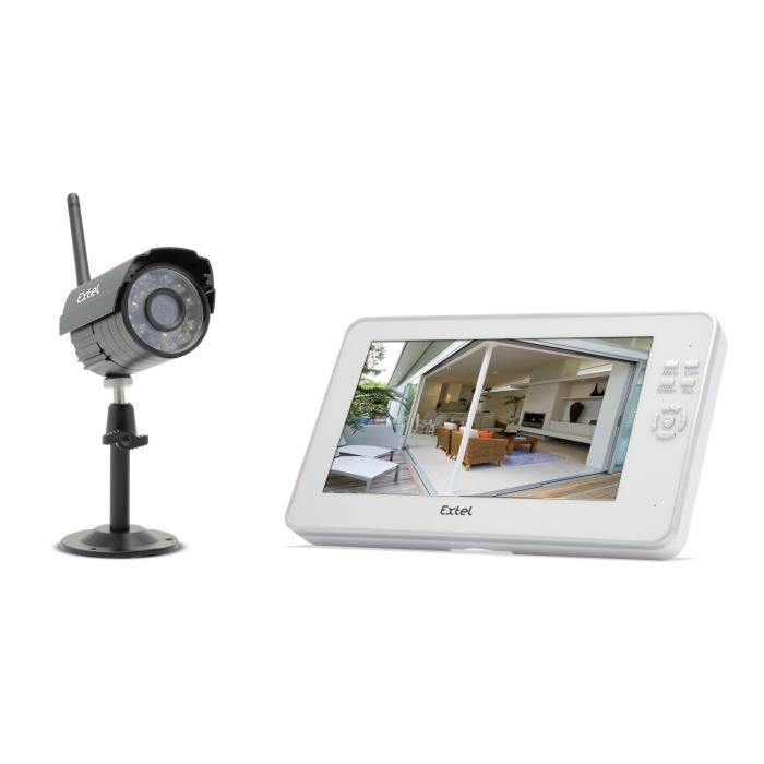 EXTEL Kit de surveillance sans fil O'PLUS 082503 avec caméra extérieure