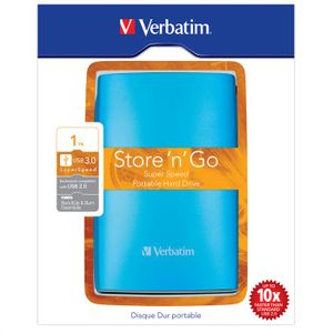 Verbatim USB  3.0 1000 Go Bleu Caraïbe 2.5"
