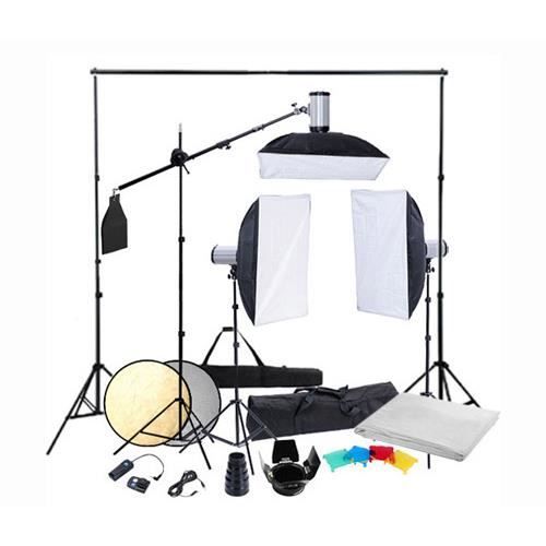 Kit éclairage studio pro complet& support de fond Achat / Vente kit