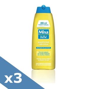 PACK MIXA BEBE Shampoing tr?s doux 400 ml x3