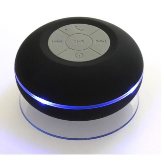 Enceinte Bluetooth étanche noire, version 2015 enceintes bluetooth