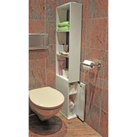 ALASKA Meuble de toilette 1 porte mélaminé blanc ALASKA Meuble de toilette 1 porte mélaminé blanc