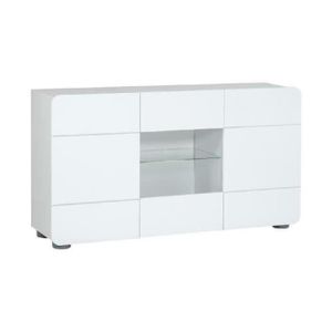 BUMP Bahut 150 cm - Laqué blanc brillant