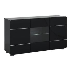 BUMP Bahut 150 cm - Laqué noir brillant