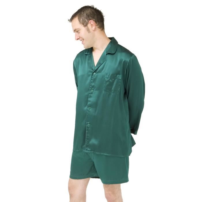 Soie ensemble boxeur de pyjama Vert Achat / Vente pyjama
