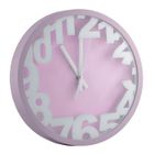 HORLOGE Pendule murale rose, verre imprimé, livrée