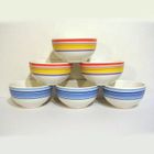 BOL - MUG - MAZAGRAN Bols faience X 6 a/rayures vives 13 cm