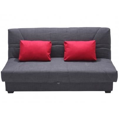 Canapé clic clac en tissu GUMP Gris coussins déc Achat / Vente