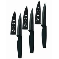 COUTEAU DE CUISINE - FEUILLE - COUPERET - FENDOIR Set de 3 couteaux céramique Lame noire