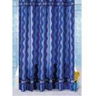 TAPIS BAIN - RIDEAU DOUCHE  RIDEAU DOUCHE TEXTILE VAGUES BLEUES