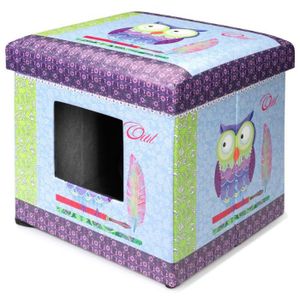 D&D Maisonnette Ottoman - 38x38x38cm - Bleu - Pour chat ou petit chien