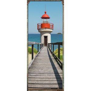 PLAGE Ondoor Sticker Adhésif de porte - Cape code204x83 cm