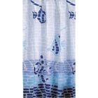 TAPIS BAIN - RIDEAU DOUCHE  RIDEAU DOUCHE TEXTILE POISSONS BLEUS