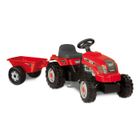 VEHICULE ENFANT Smoby Tracteur Grand Modèle Rouge + Remorque