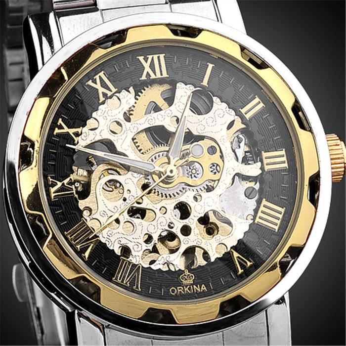 montre automatique squelette homme suisse