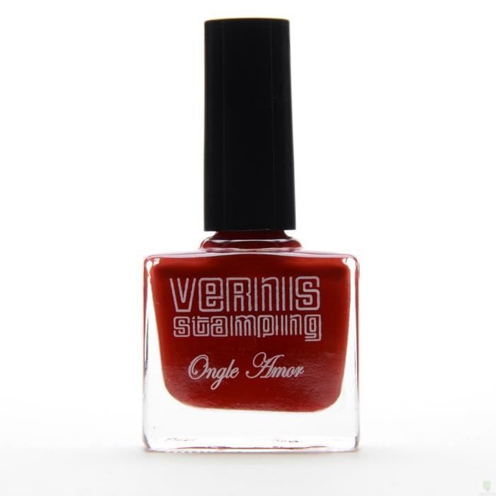 Vernis Stamping Rouge ONGLE AMOR Achat / Vente vernis a ongles