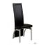 CHAISE  Lot de 4 chaises Noires pour séjour contemporain