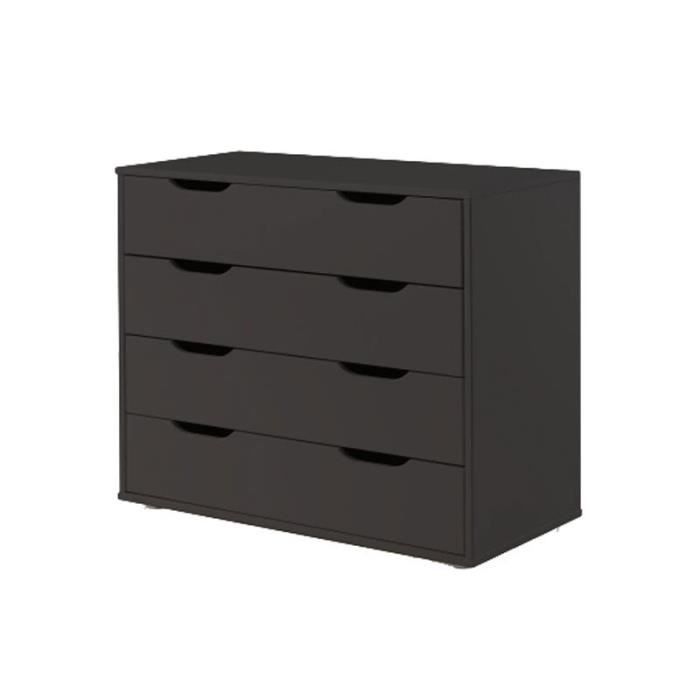 commode 4 tiroirs grise