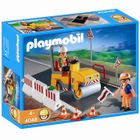 UNIVERS MINIATURE Playmobil Ouvriers avec rouleau compresseur