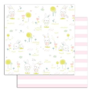 TOGA Lot de 10 papiers recto verso - 30x30 - bout'chou rose