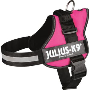 Harnais Power Julius-K9 - 1 - L : 66-85 cm-50 mm - Fuchsia - Pour chien