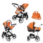 POUSSETTE  BREVI Combiné OVO Trio Auto Orange