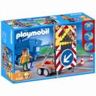 UNIVERS MINIATURE Playmobil Agent routier et signalisation lumineuse