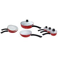 BATTERIE DE CUISINE  Batterie de cuisine 11 pièces CERAMIX rouge