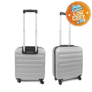 KINSTON Valise Cabine Low Cost Rigide ABS 4 Roues 48 cm Gris