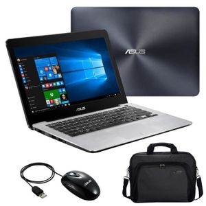 ASUS PC Portable X302UA-FN204T 13,3' - 4Go de RAM - Windows 10 - Intel Core i3 - Disque Dur 256Go SSD + Sacoche + Souris