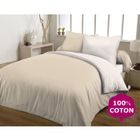 PARURE DE COUETTE CASATXU Parure de couette 200x200cm sable & ivoire