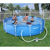 KIT PISCINE  Piscine Ronde Steel Frame Pools Bleue Ø3,66m